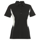 Millie Golf Shirt Black/White Xs