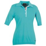 Monica Golf Shirt Angel Blue/Cranberry S
